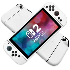 Nintendo Switch 2 ケース TPU （2025年モデル）専用 スイッチ 2 シリコン保護ケース 分体式設計 耐衝撃 NS 2 保護カバー 薄 軽量 着脱簡単 (ホワイト) 0