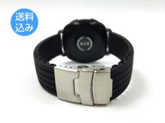 シリコンラバーストラップ 交換用腕時計ベルト Dバックル 20mm ブラック