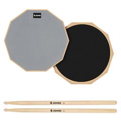 Donner Drum Practice Pad, Rubber Snare Practice Pad with Drumsticks (8-inch)