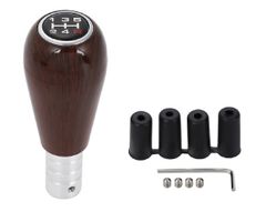 【ウッド調シフトノブ】高級木目デザイン・AT/MT車対応｜車内カスタムパーツ｜簡単取り付け工具不要｜アダプター付き（M8/M10/M12）｜トヨタ・ホンダ・日産など対応