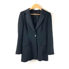 マレーラ MARELLA ジャケット 無地 フェイクポケット ボタン 肩パッド 黒 42サイズ 977650のサムネイル