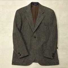 美品 Brooks Brothers ハリスツイード 段返り3つボタン サックJKT ブラウン