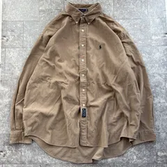 ラルフローレン XXLサイズ ボタンダウンシャツ BDシャツ  コーデュロイ ベージュ THE BLAIRE BUTTON DOWN USED 古着 Ralph Lauren