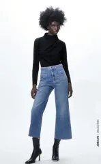 ZARA ハイウエスト ポケット デニム ジーン