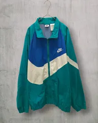 90年代 ビンテージ NIKE ナイロンジャケット（スウッシュ切り替え ウインドブレーカー） #AM004