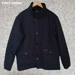FIRST DOWN ネイビー 中綿ジャケット メンズウェア XLサイズ