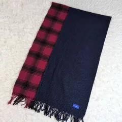 コムデギャルソン オム チェック柄 ウールマフラー 日本製 GARCONS hugall_abo0069329