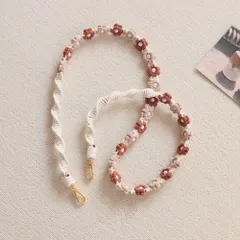 ☆ ピンク×ブラウン ☆ スマホストラップ レディース パール ショルダー おしゃれ スマホストラップ レディース パール スマホ ストラップ ハンドストラップ ストラップホルダー 携帯ストラップ ペンライトストラップ ネックストラップ 落下防止