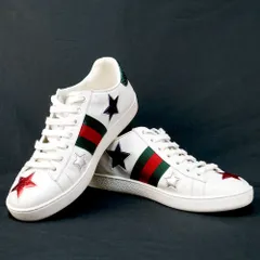 GUCCI グッチ レザースニーカー シェリーライン 26㎝ グッチ GUCCI メンズ 靴 スニーカー ローカットスニーカー ロゴ エース