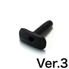【T型ワイド ver.3】黒/赤 約100個 シェアホールグロメット バドミントンラケット用 非純正