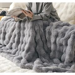 もこもこ毛布 シングル ラグジュアリー 両面 ラビット150×200cm - メルカリ