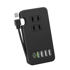 新品 TOPWE 電源タップ USB-C Type-C usb付き PD 52W USBコンセント 延長コード USB-Cポート USB-A ポート ACコンセント搭載 ケーブル収納式 PSE技術基準 AC1400W出力 急速充電器 iPad iPhone X