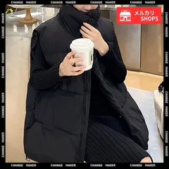【送料無料】エコダウンベスト レディース 暖か 中綿ベスト ダウンベスト ノースリーブジャケット シンプル ジレベスト レイヤード 重ね着 上着 ジャンパー ゆったり 体型カバー 着やせ 冬 アウター 韓国風 袖なし 新品 未使用 CH90DLBW-001