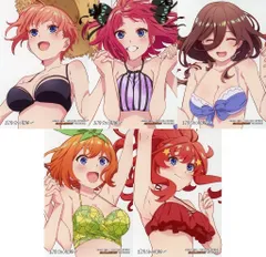 【中古】キャラカード [単品] 集合 夏の思い出L版ブロマイド5種セット 「Blu-ray/DVD 五等分の花嫁∽」 ゲーマーズ購入特典