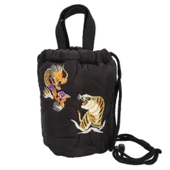 ☆ 日本BLACK ☆ HOUSTON 刺繍キルティングエフェクトバッグ ナイロン キルティング バッグ ショルダーバッグ 小さめ ミニトートバッグ メンズ キルティングバッグ 斜めがけ HOUSTON ヒューストン 2way 軽量 軽い レディース 巾着