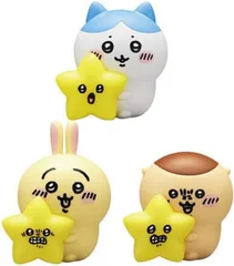 ちいかわ 星といっしょライト × ノーマル3種セット ( ハチワレと星 + うさぎと星 + くりまんじゅうと星 ) 星といっしょ ライト ガチャ ガチャガチャ カプセルトイ フィギュア 光る 電池交換可能