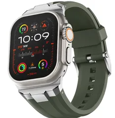 Apple Watch バンド 4本セット（シリコン3+ステン1本） スポーツ シリコン＆ステンレス メンズ 高級感 防水 耐衝撃 49mm/45mm/44mm対応 ブラック×ゴールド セット販売