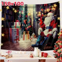 留め具付 タペストリー Xmas 背景布 壁掛け 模様替え ウォールデコ 撮影