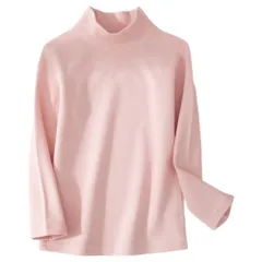 ☆ ピンク ☆ 140cm ☆ 裏起毛ハイネック トップス キッズ 女の子 トップス キッズ 長袖 ハイネック キッズトップス 長袖Tシャツ カットソー こども 女子 かわいい おしゃれ シンプル 無地 インナー 通学 通園 保温 暖かい 男の子