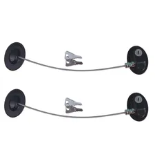 新品 ドアロック ドアストッパー ベビーガード ブラック 引き出しロック 窓ロック 穴あけ不要 NYANDELMO ND-0061-R10-BK