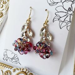 天然石♡ピンクアメジストのフルーツバスケットピアス14kgf - メルカリ
