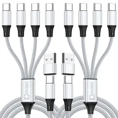 【売切注意】 Cポート 同時給電可能 USB 4 ナイロン編み 充電ケーブル iPhone 4in2 3.1A急速充電 15/Plus、15Pro、15 PD+QC対応 ケーブル ProMax、iPad タイプc mini6、iPad C Type Pro/A