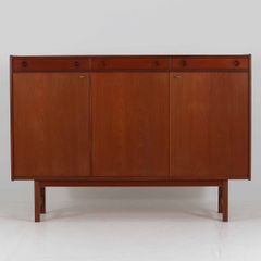 スウェーデン製 少し大きめのチェスト3段 チーク×ビーチ材 北欧家具