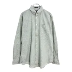 90年代 USA製 Christian Dior Monsieur クリスチャン ディオール ムッシュ 長袖シャツ ストライプ(メンズ 15 1/2)中古 古着 V5998