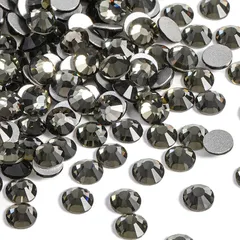 【在庫処分】【キラキラ輝く】 ガラス ネイル ネイルパーツ デコ パーツ ラインストーン 大容量 (SS08/約2.4mm SREGIT クリアグレー)