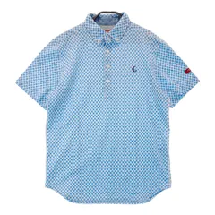 サイズ：LL CALLAWAY キャロウェイ レッドレーベル 半袖ポロシャツ ボタンダウン 小花 総柄 ブルー系 [240101484698] ゴルフウェア メンズ ストスト