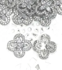 クローバー ジュエリー ネイル　パーツ　レジン　デコ　四葉　フラワー 成人式 花　韓国　アート　平成女児