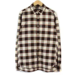 アーバンリサーチ ドアーズ URBAN RESEARCH DOORS DOORS OX Check B/D Shirts シャツ チェック ボタンダウン 40 茶 ブラウン