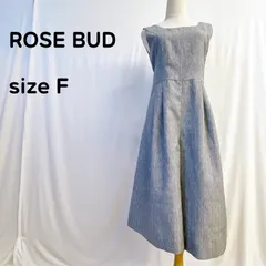 ［ローズバッド］ バックリボンオールインワン 秋服 グレー 体型カバー 裏地