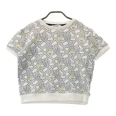 サイズ：L AND PER SE アンパスィ ; 半袖トレーナー 総柄 ホワイト系 [240101542354] ゴルフウェア レディース ストスト