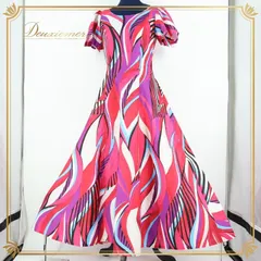 フラダンス 衣装 ワンピース ドレス ピンク系 アロハスタンダード HIROKO KOSHINO フラ ダンス 鮮やか ハワイアン 紫 水色 黒 白 ALOHA STANDARDS 日本製 アロハ 半袖 華やか かわいい パープル系 ブルー系 ホワイト系