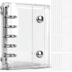 新品 シール帳 透明 m5 シール バインダー 女の子 はがせる 詰め替え可能 バインダー 透明ルーズリーフ20枚付き