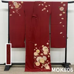 ブランド振袖 仮絵羽 コムサデモード 舞台衣装 正絹 未仕立て品 八掛付き MOK806