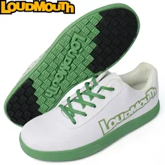 Loudmouth ラウドマウス LM-GS0005 スパイクレス ゴルフシューズ White×Moss Green（945） ホワイト×モスグリーン  無地/ビッグロゴ 【メンズ/レディース】のサムネイル