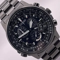 （T567）良品  正常稼働 CITIZEN シチズン PROMASTER プロマスター 電波ソーラー Eco-Drive エコドライブ  SKYシリーズ ダイレクトフライト BY0084-56E H610-T018688 人気 時計 メンズ ユニセックス