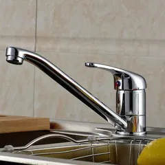 新品未使用　SUTTO シングルレバー洗面混合栓シルバー色 K-596T-ZZ-CP Simplice kitchen faucet シンプライス シングル