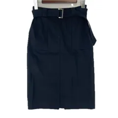 COUP DE CHANCE クードシャンス ウエストベルト タイトスカート size36/ブラック