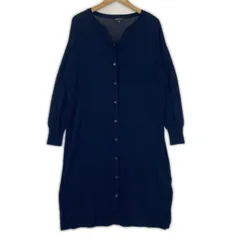 INDIVI インディヴィ ロングカーディガン size38/ネイビー