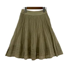 COMME CA DU MODE コムサデモード 絹混 フレアスカート size7/ブラウン