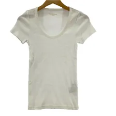 NATURAL BEAUTY BASIC ナチュラルビューティーベーシック Uネックカットソー sizeM/ホワイト