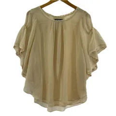 MISCH MASCH  ミッシュマッシュ フリルブラウス size38/ベージュ