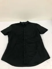 送料無料★H&M エイチアンドエム★半袖シャツ　トップス★ブラック　黒★メンズ　Lサイズ#70617sNj10