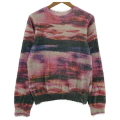 Ray Beams レイビームス シャギー プリント クルーネック ニットカットソー size表記なし/ピンク×アイボリー