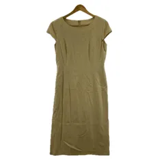 Aylesbury アリスバーリー 絹混 フレンチスリーブワンピース size11/ベージュ