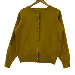DRESKIP   ドレスキップ パール調ボタンカーディガン sizeＭ/イエロー系