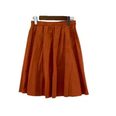 green label relaxing グリーンレーベルリラクシング ユナイテッドアローズ プリーツスカート size36/オレンジ